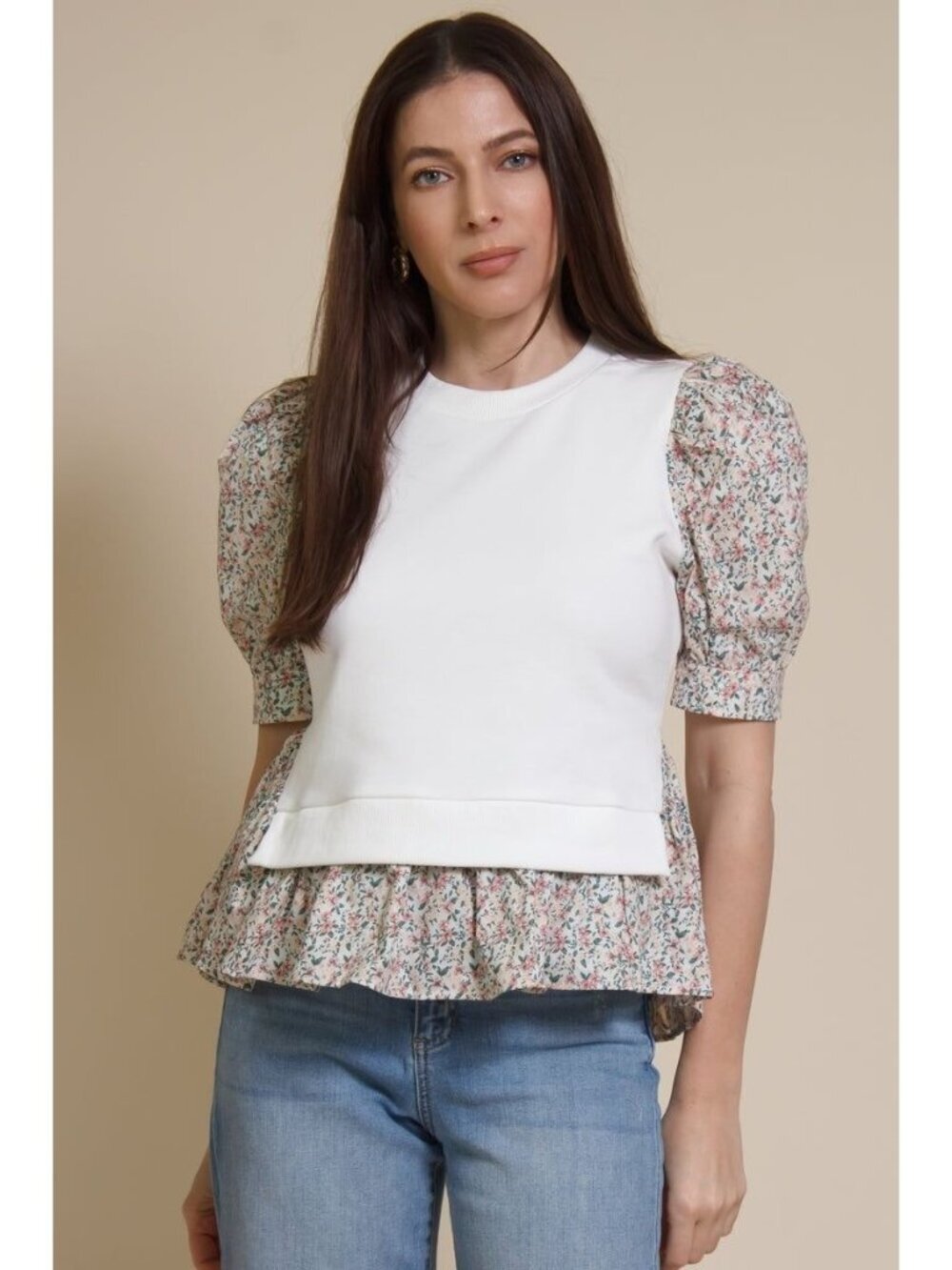 ANTHROPOLOGIE Size Small  Top Blouse Layered Floral